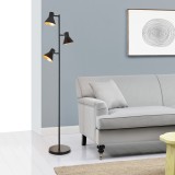 Lampa de podea Pinntorp 3 x E27 max. 60W metal negru [lux.pro] HausGarden Leisure