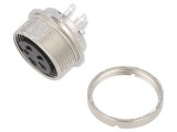 Conector M16 soclu mamă lipire PIN 4 6A 150V IP40