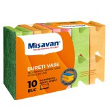Burete vase canelat Misavan, 10 bucati/set, multicolor