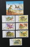 AZERBAYDJAN - DINOZAURI-serie 7 v.+ 1 S/Sh-Obliterata-. AZ 03