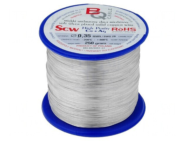 S&acirc;rmă de Cupru Argintată 0.35mm 250g