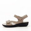 Sandale Dama Piele Naturala Maro Deschisa Sara, Talpa Joasa 4cm, Barete Scai, Confortabile