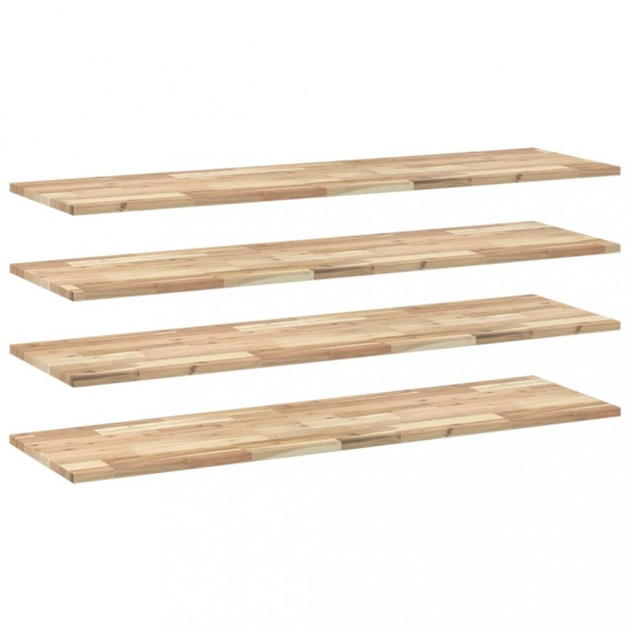 Rafturi plutitoare 4 buc. 140x40x2cm lemn masiv acacia netratat