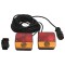 Gossi lumini pentru remorca 2 buc. bec clasic 12 v rosu 10,5x5x9,5 cm