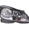 Far Mercedes Clasa C (W204) 03.2011-2014, partea Dreapta, electric, tip bec H7+H7, cu motoras, cu rama negru antracit, Depo