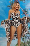 B887-100 Tunica de plaja model animal-print