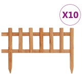 vidaXL Borduri de gazon,10 buc., 4,4 m, lemn de brad