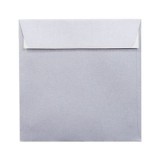 Plic color PC1616AG, argintiu, 120g/mp, 160x160mm, autoadeziv, set 25 buc
