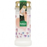 Candela Bolsius Nr.6 din Plastic cu Capac Alba Model Baloane 70h DNC58680