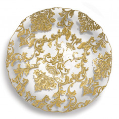 Farfurie intinsa Damasco Gold, Brandani, 30 cm, sticla
