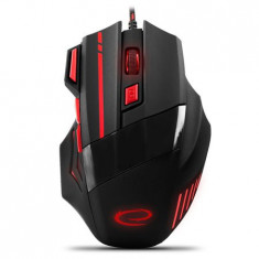 MOUSE OPTIC USB GAMING WOLF ESPERANZA ROSU EuroGoods Quality foto