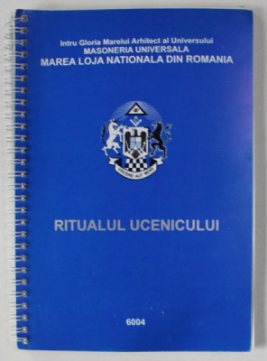 MAREA LOJA NATIONALA DIN ROMANIA , RITUALUL UCENICULUI , 2004 , PREZINTA PETE SI HALOURI DE APA * foto