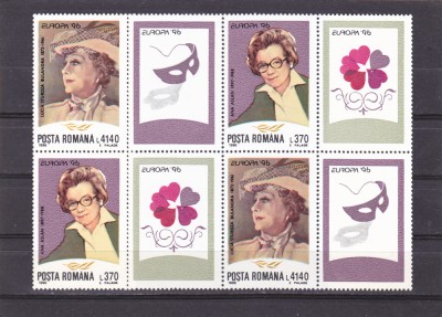 EUROPA ANA ASLAN ,SERIE IN STRAIF IN PERECHE IN BLOC,1996,Lp.1407a,MNH,** foto