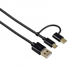 Cablu Hama 54512 USB - Multi port 1m Negru foto