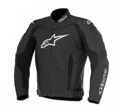 Geaca moto piele Alpinestars Lederjake GP Plus R V2 culoare negru marime 48 Cod Produs: MX_NEW 31005171048AU foto