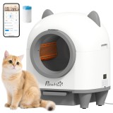 PawHut Toaletă Automată pentru Pisici cu Control de la Distanță, 80L Eliminare Mirosuri, Ideală pentru Mai Multe Pisici | Aosom Romania