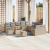 VidaXL Set de canapele pentru grădină 13 pcs Beige și gri deschis 3364537