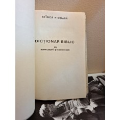 Dicționar biblic - St&icirc;nca Nicoară