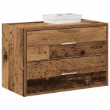 VidaXL Dulap cu 2 sertare Lemn vechi 60x31x40 cm Lemn prelucrat