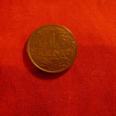 Moneda 1 Cent 1941 Olanda , bronz , cal. VF