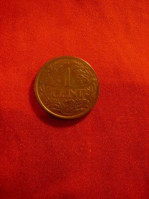 Moneda 1 Cent 1941 Olanda , bronz , cal. VF foto