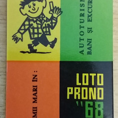 M3 C31 10 - 1968 - Calendar de buzunar - reclama Loto - Prono