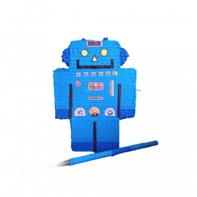 Pinata personalizata model Robotel, 45 cm, albastru foto