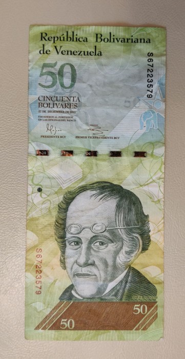 Venezuela - 50 Bolivares Fuertes (2007-2014) s3579