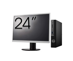Pachet Calculator Second Hand DELL OptiPlex 3090 Mini PC, Intel Core i3-10105T 3.00 - 3.90GHz, 8GB DDR4, 256GB SSD + Monitor 24&amp;quot; NewTechnology Me
