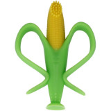 Bam-Bam Teether periuță de dinți din silicon pentru dentiție 4m+ Corn 1 buc, Bam Bam