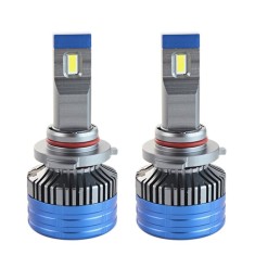 Set 2 LED-uri Auto Techstar&reg; K11, 9005, 55w, 8000 Lumeni, 6500K, AUTO, 12-24 Volti, CSP, Canbus, Miez Cupru, Radiator Aluminiu