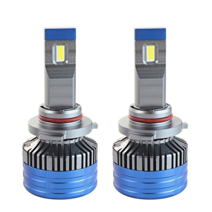 Set 2 LED-uri Auto Techstar&reg; K11, 9005, 55w, 8000 Lumeni, 6500K, AUTO, 12-24 Volti, CSP, Canbus, Miez Cupru, Radiator Aluminiu
