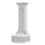 Cismea Miorita, decoratiune gradina / curte, din beton, alb, 47 x 113 cm, cu scurgere