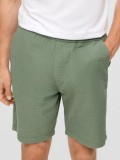 s.Oliver Pantaloni scurti barbati, din bumbac, Regular fit, Verde, S