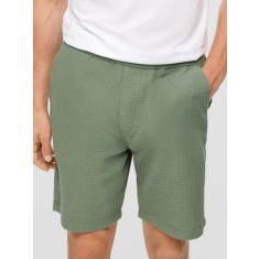 s.Oliver Pantaloni scurti barbati, din bumbac, Regular fit, Verde, S