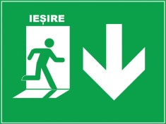Placuta pentru iesire de siguranta in caz de urgenta foto