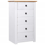 Servanta, alb, 46 x 40 x 89 cm, lemn de pin, gama Panama GartenMobel Dekor, vidaXL