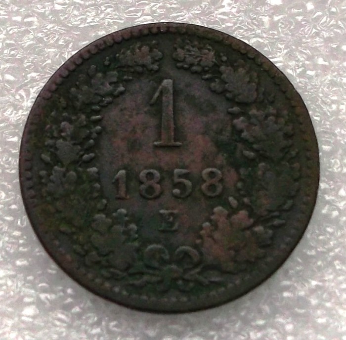 G5. AUSTRIA 1 KREUZER 1858 E **