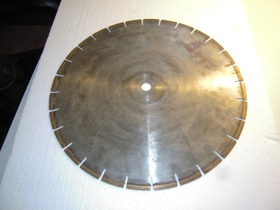 Disc de taiere din otel pentru debitat sticla, marmura, diametru exterior 40.5 cm, diametru interior 2 cm foto