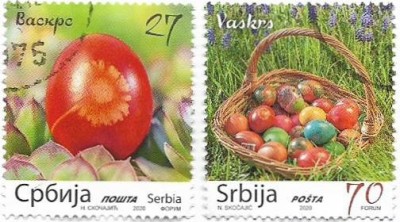 Serbia (9) - Paste, 2020, serie completa, obliterata foto