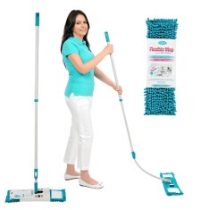 Mop Extensibil ?i Flexibil Motek Premium cu Cap din Microfibra 100%, Koken foto