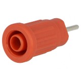 Soclu banană 4mm roșu 24A 1kV nichelat