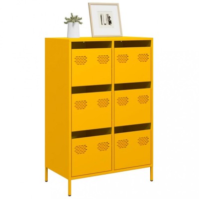 Gossi dulap inalt, galben mustar, 68x39x101,5 cm, otel foto
