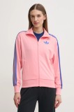 Adidas Originals bluza Firebird femei, culoarea roz, modelator, JP2302
