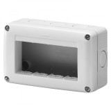 Doza Gewiss System GW27004, 4 Module, IP40, Gri