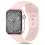 Curea Tech-Protect Silicone pentru Apple Watch 41mm / 40mm / 38mm Series, Roz