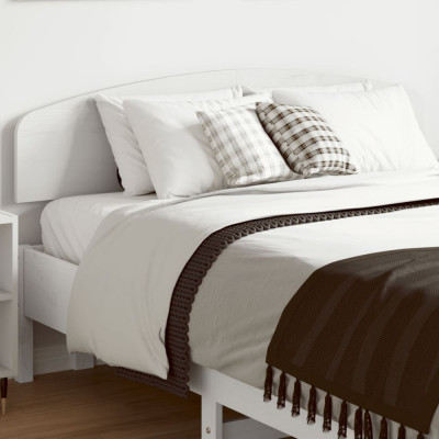 vidaXL Tăblie de pat, alb, 135 cm, lemn masiv de pin foto