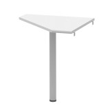 Cumpara ieftin Masuta de colt din pal alb si picior metal Johan 68x68x74 cm