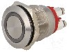 Intrerupator anti-vandalism, OFF-(ON), &Oslash;19mm, BULGIN, MPI002/TERM/RD, T154597
