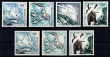 Monaco 1955 1957, Mi #502-505 A+B**, dantelura 11 si 13, fauna, pasari maritime, MNH, cota 750 &euro;!